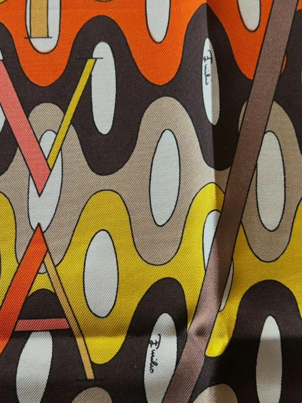 Vintage Emilio Pucci Silk Scarf Made in Italy Hand Rolled Edges